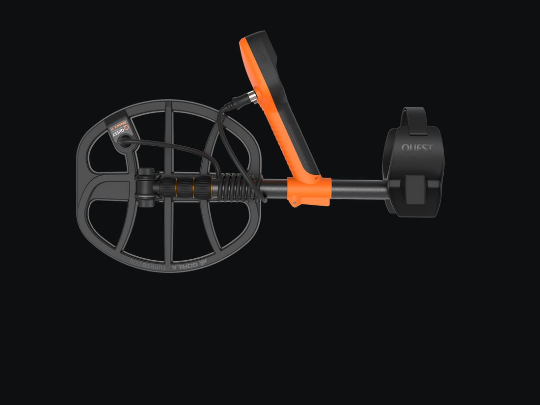 Detector de metales insignia QUEST V80 HyperQ, plegado