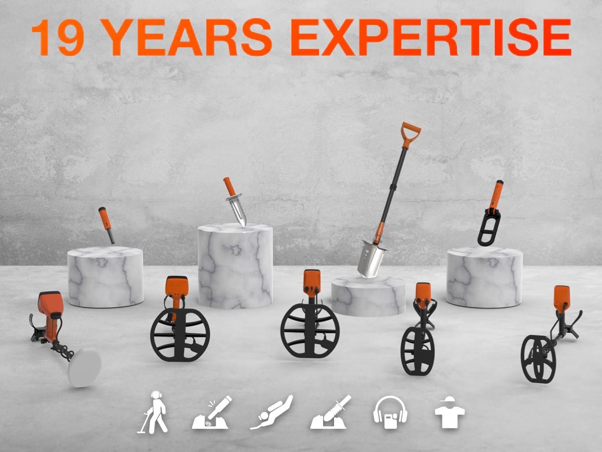 19 jaar expertise in metaaldetectoren