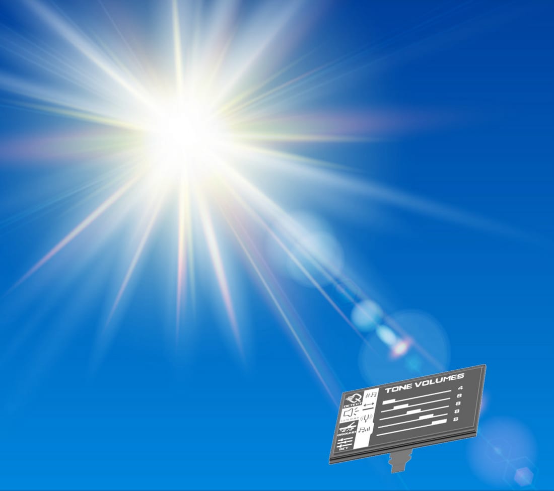 V80 sonnenlesbares reflektierendes LCD-Display